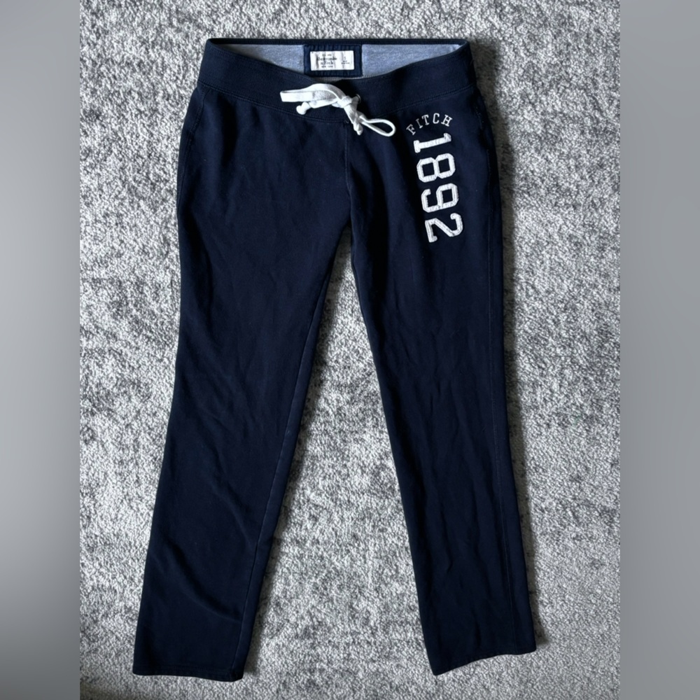 Y2k Abercrombie full length Navy blue sweatpants Size: Small
